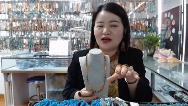 20240515-01 Natural turquoise and faceted Amazonite blue necklace fashionable jewelry gift