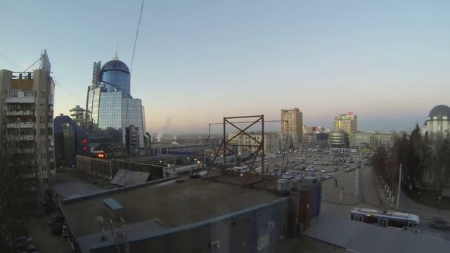 Самара, Комсомольская площадь, ЖД, Time lapse смотреть онлайн