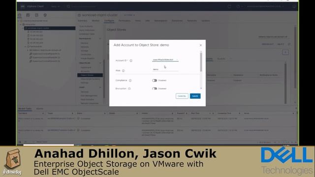 Anahad Dhillon, Jason Cwik - Enterprise object storage simplified on VMware w/ Dell EMC ObjectScale смотреть онлайн