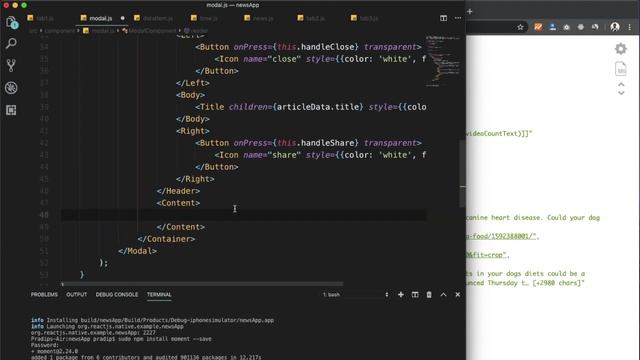 #4 - News App in React Native Tutorial | Create Modal, WebView & Other features of the App смотреть онлайн