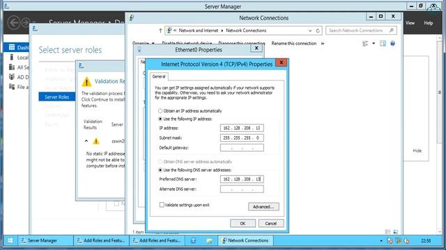 Windows 2012 R2 - AD-DS (dcpromo) & DNS error verification of prerequisites for DC promotion failed смотреть онлайн