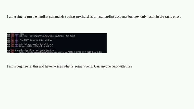 Ethereum: npm ERR! code E404 смотреть онлайн