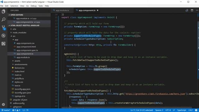 html select with restful data in angular смотреть онлайн