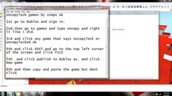 How To Uncopylock Games On ROBLOX 2014 April
