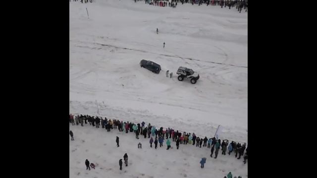 Снежный путь с квадрокоптера 2018 ТЭЦ-2 гонка на джипах, джиперы смотреть онлайн