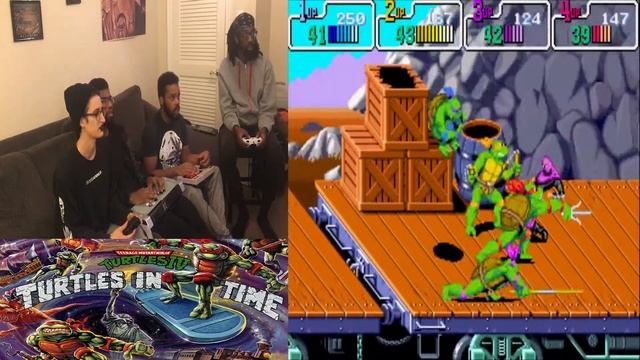 Teenage Mutant Ninja Turtles IV: Turtles in Time Arcade Version 4 Player Full Turtle Squad смотреть онлайн