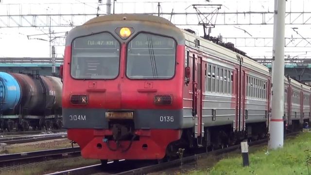 Электропоезд ЭД4М-0136 станция Люберцы 1 смотреть онлайн