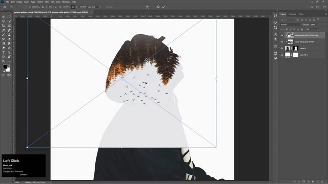 How to Create Attractive Double Exposure Effect in Photoshop 2023 || Double Exposure смотреть онлайн