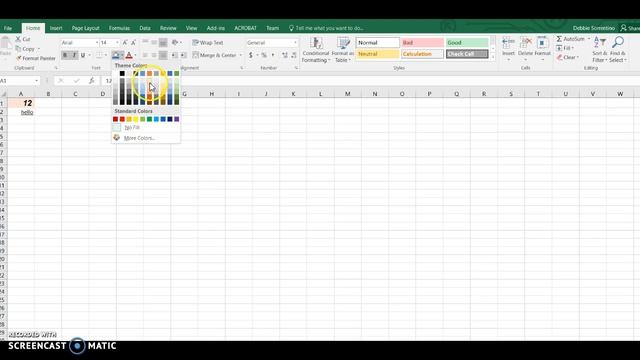 Changing Text Alignment, Font, Color and Fill in Excel смотреть онлайн