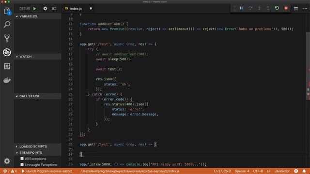 node js express - rutas async/await смотреть онлайн