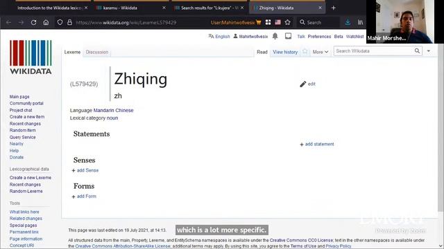 Tutorial: Introduction to the Wikidata lexicographical data project смотреть онлайн
