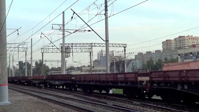 ЧМЭ3-2158 с ЧМЭ3-2620 с поездом из рельсовой петли смотреть онлайн