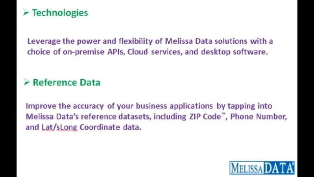 Data Quality Solutions Melissa Data смотреть онлайн