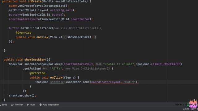 Set Action in Snack Bar (Part 2) | TechViewHub | Android Studio смотреть онлайн