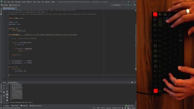 Mandelbrot Set Fractal in Python - No talking - Mechanical Keyboard (Blue Switches) смотреть онлайн
