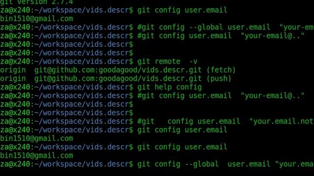git or github email config 设置邮件地址 本地或者全局 смотреть онлайн
