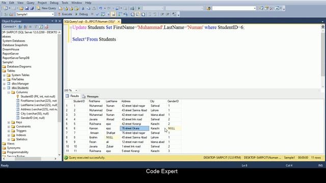 How to Update Record in a SQL Table using SQL Query in urdu смотреть онлайн