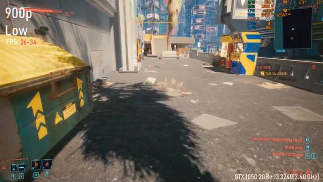 GTX 1050 + i3 3240 | Cyberpunk 2077 TEST 1080p смотреть онлайн
