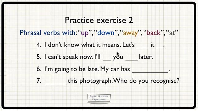 Phrasal Verbs – Video Exercise 2 смотреть онлайн
