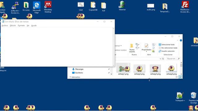 eSheep en funcionamiento en Windows 10 смотреть онлайн