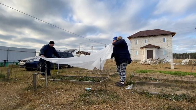 Укрытие Грядок с Клубникой и Плодовых Деревьев на Зиму. смотреть онлайн