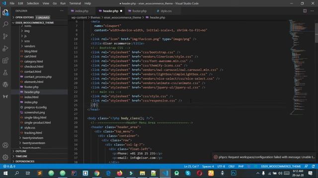 95.woocommerce theme development development bangla tutorial | header php footer php смотреть онлайн