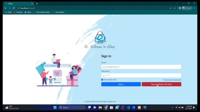 Web project Task 01 | 1st year | Java Institute | eShop application | Sing In & Sing Up Page Disign смотреть онлайн