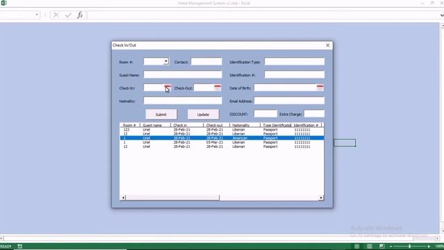 Hotel Management System in Excel смотреть онлайн
