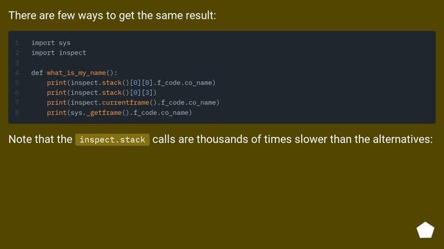 Determine function name from within that function (without using traceback) смотреть онлайн