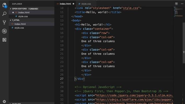 Progra Web - 3 Bootstrap 5 Example1 смотреть онлайн
