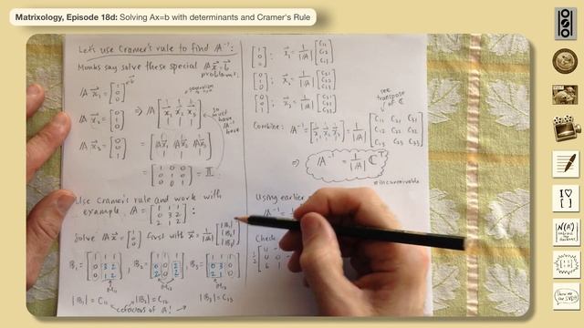 18d: Solving Ax=b with determinants and Cramer's Rule смотреть онлайн