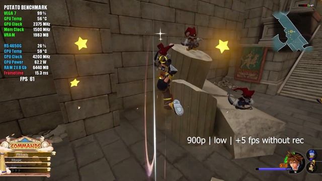 Kingdom Hearts 3 | VEGA 7 OC RYZEN 5 4650G\4600G 16Gb Ram смотреть онлайн