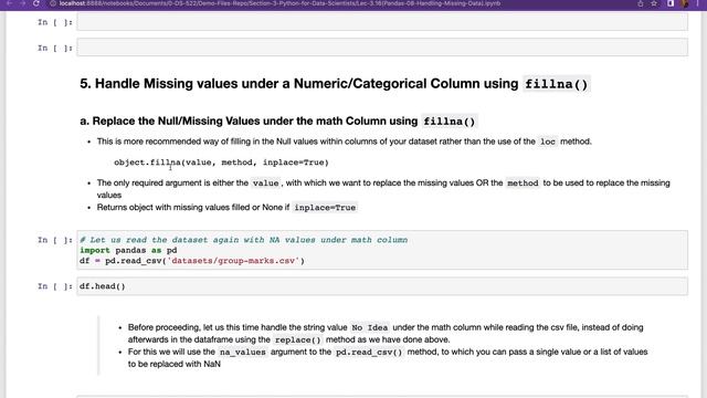 Lec-3.16 Pandas-08 Handling Missing Data (Arif Butt @ Data Science) смотреть онлайн