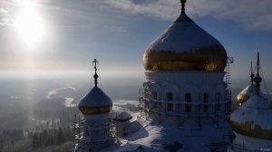 Белая гора (Белогорский монастырь) зимой. Пермский край