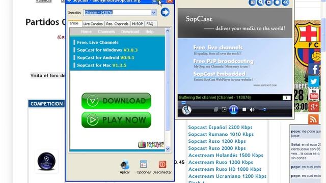 Sopcast | Ver Futbol Online, Sin Cortes Y En Buena Calidad