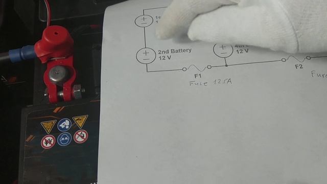 How to wire four 12V batteries - series-parallel for 24V solar inverter смотреть онлайн