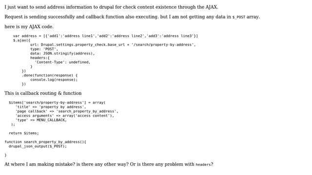 Drupal: Getting $_POST empty in AJAX callback смотреть онлайн