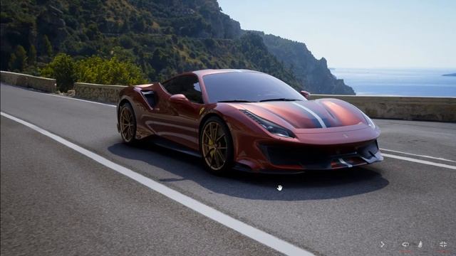 Ferrari 488 Pista 2020 Rosso Fiorano Configuration And 360 Degree Video (No Commentary) смотреть онлайн