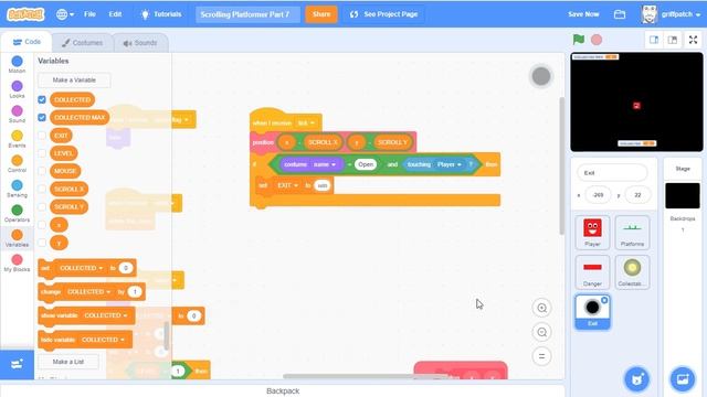 Scrolling Platformer Tutorial | Part 7 | Exit Portal смотреть онлайн