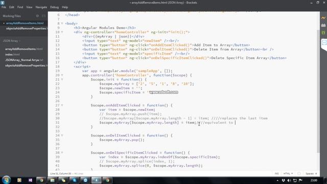Add and Remove Items in Array in Angular JS смотреть онлайн