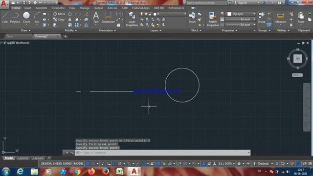 BREAK,BREAK AT A POINT IN AUTOCAD|AUTOCAD MLAYALAM|AUTOCAD BEGINNERS смотреть онлайн