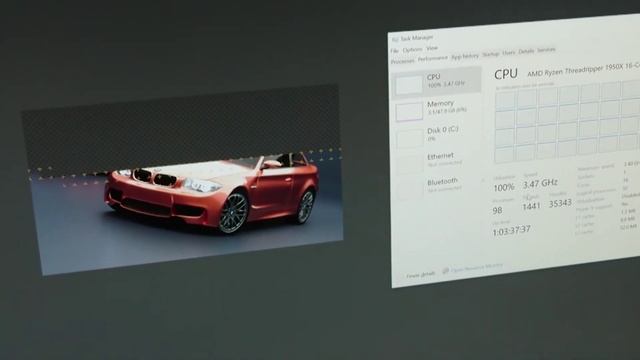 Test of 3D rendering on the AMD Ryzen Threadripper 1950X WITHOUT GPU смотреть онлайн