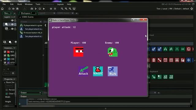 Game Maker Studio 2 Turn based rpg battle system tutorial PART#2 no coding смотреть онлайн