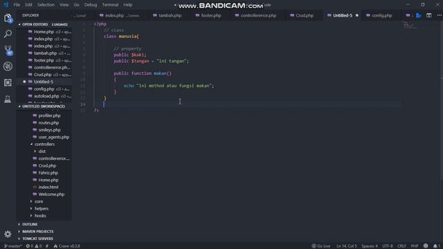 Belajar OOP PHP 1 : Class property object Method смотреть онлайн