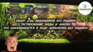 Обзор 7ми аквариумов без подмен и анализ тестов воды.