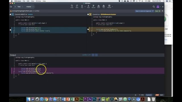 GitKraken (push and pull, merge conflicts) смотреть онлайн