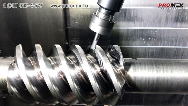 Токарно-фрезерная обработка червячной пары четырехзаходной вал и ступица для клиновидной задвижки смотреть онлайн