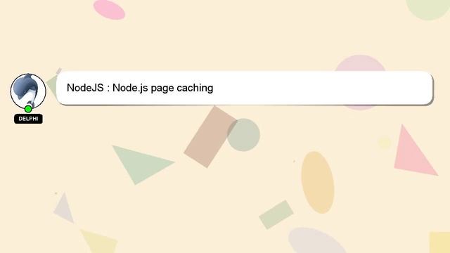 NodeJS : Node.js page caching смотреть онлайн