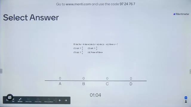 Menti Quiz: Trigonometric Equations XI Students | JEE Aspirants | Maths | SKG Sir | Career Point JE смотреть онлайн