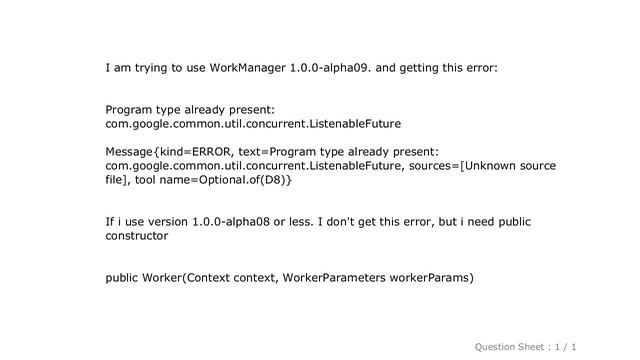 Android : How to solve 'Program type already present: com.google.common.util.concurrent.ListenableF смотреть онлайн